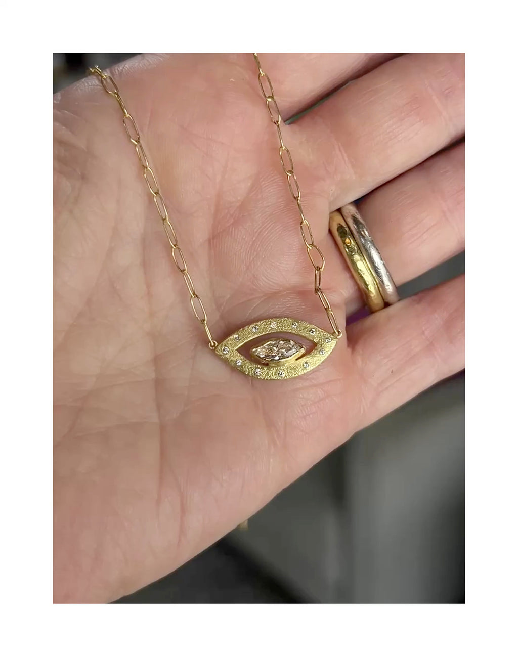 Diamond Evil Eye Necklace