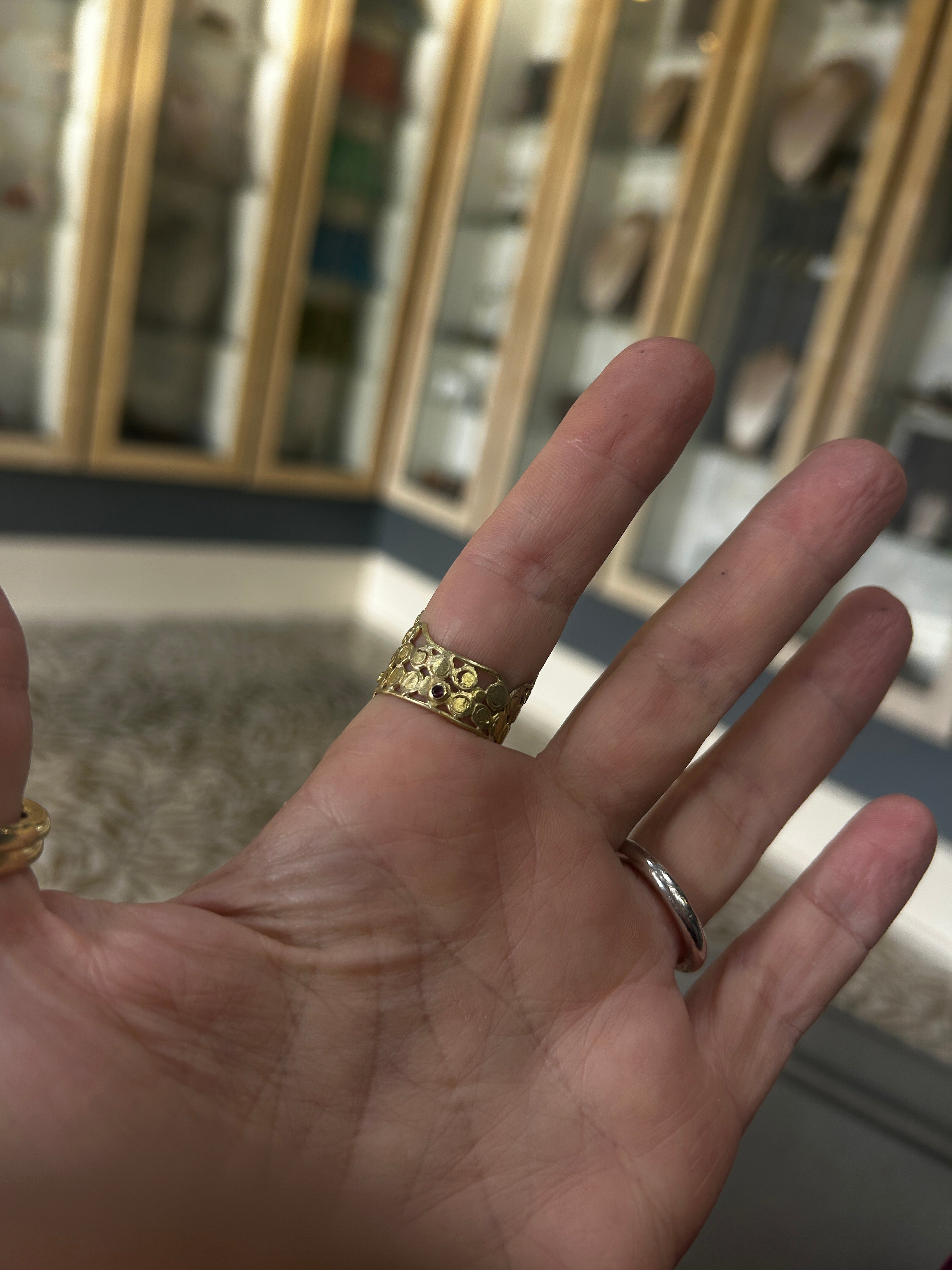 Honeycomb Sparkle Ring