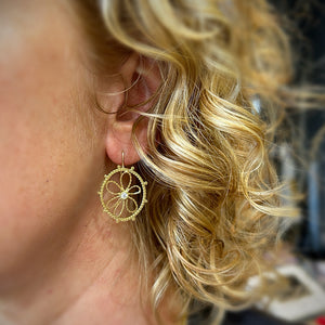 Antique flower earrings