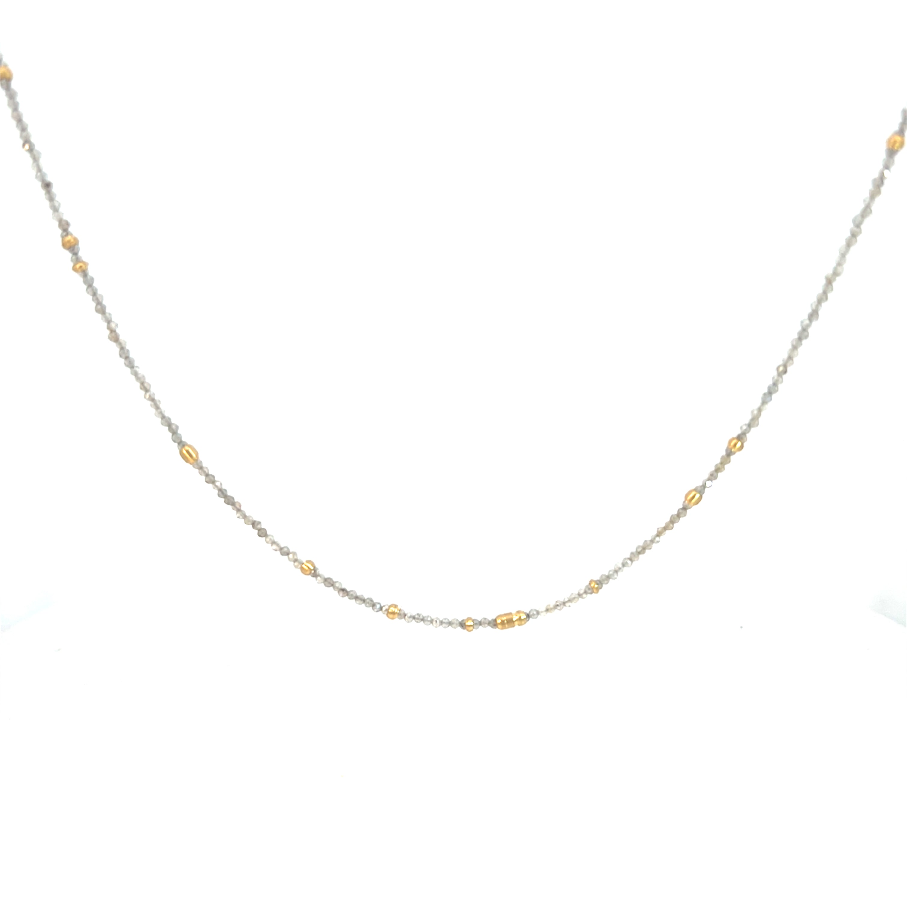 Beaded diamond necklace