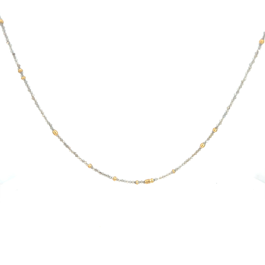 Beaded diamond necklace
