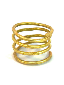 18k coil ring