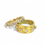 Diamond and gold bands
