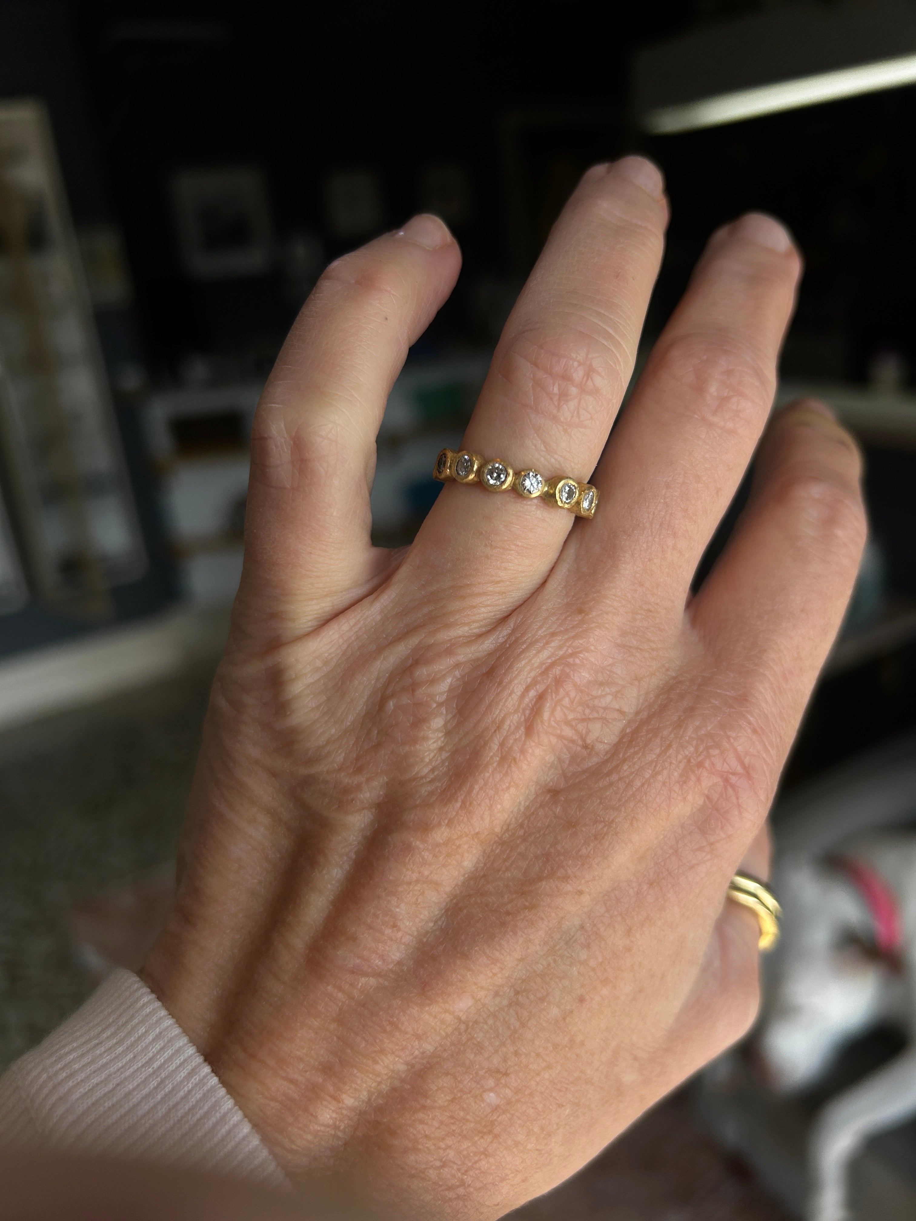 Diamond and gold bands