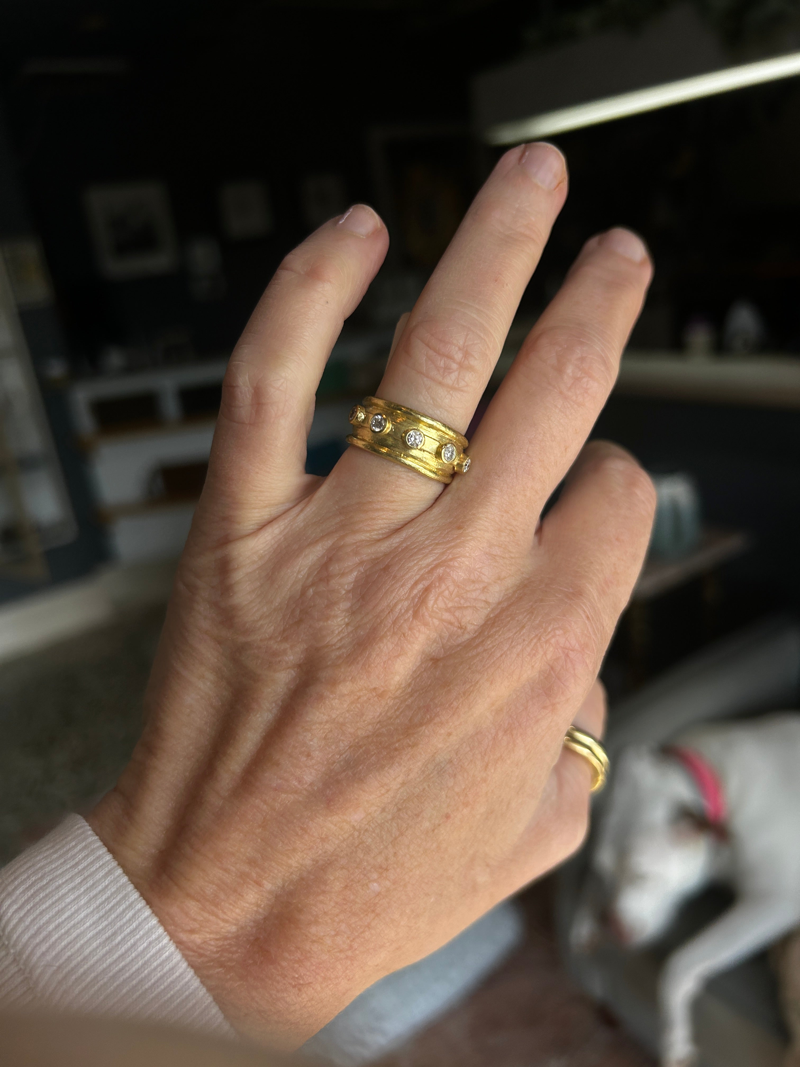 Diamond and gold bands