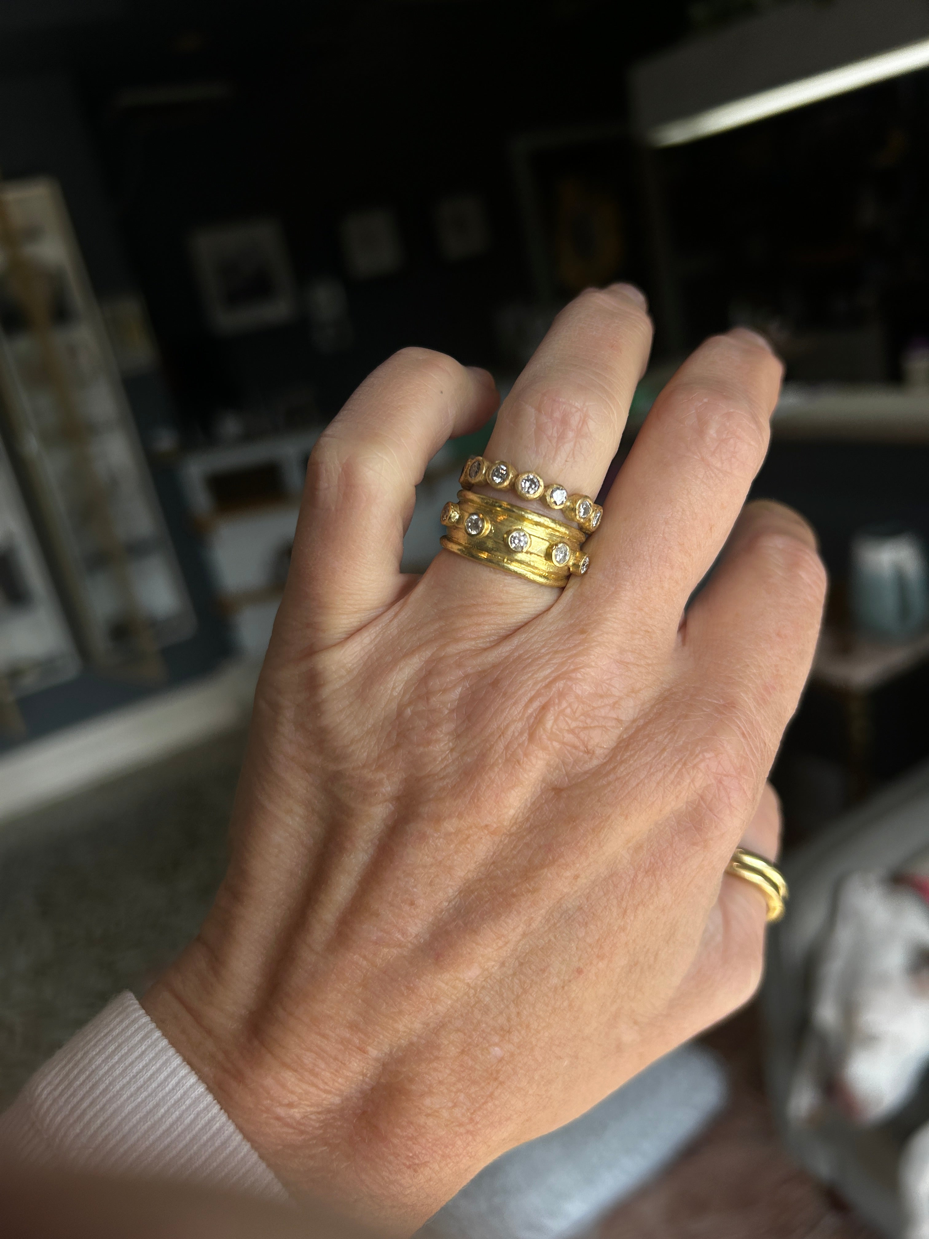 Diamond and gold bands