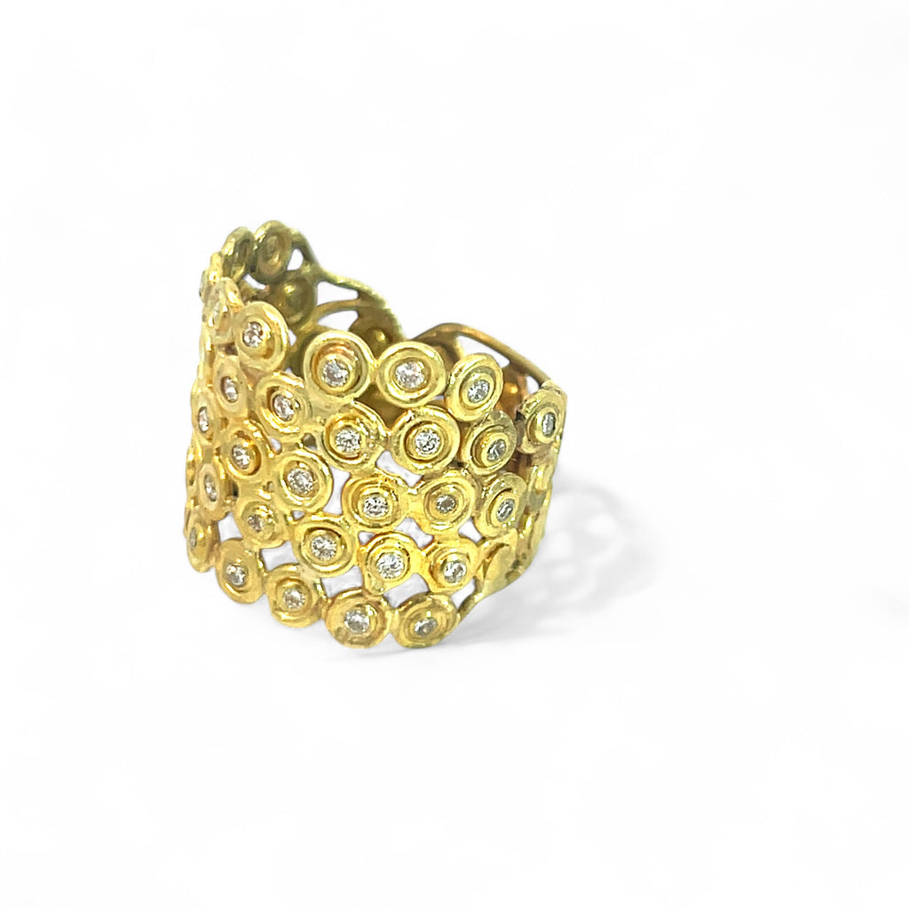 Honeycomb Sparkle Ring