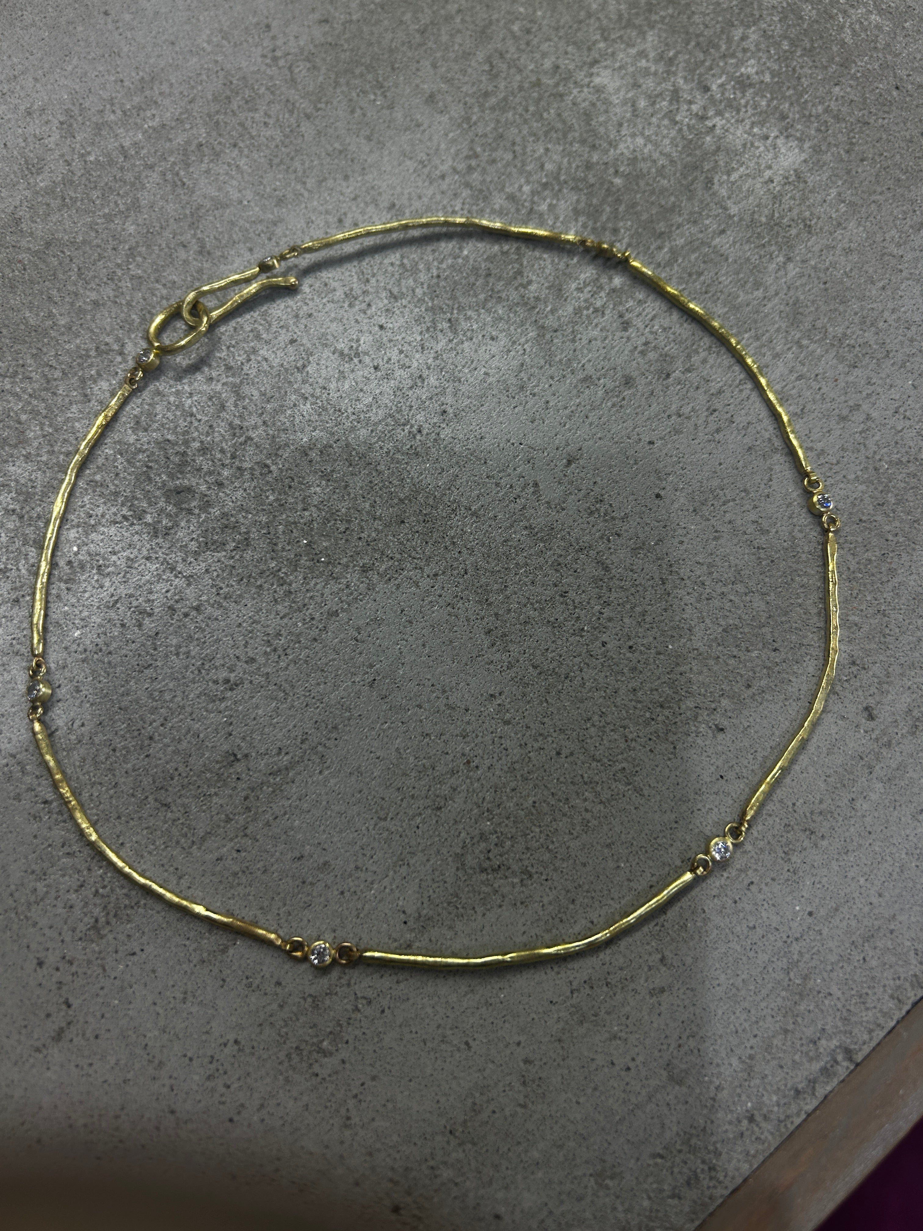 18k twig necklace