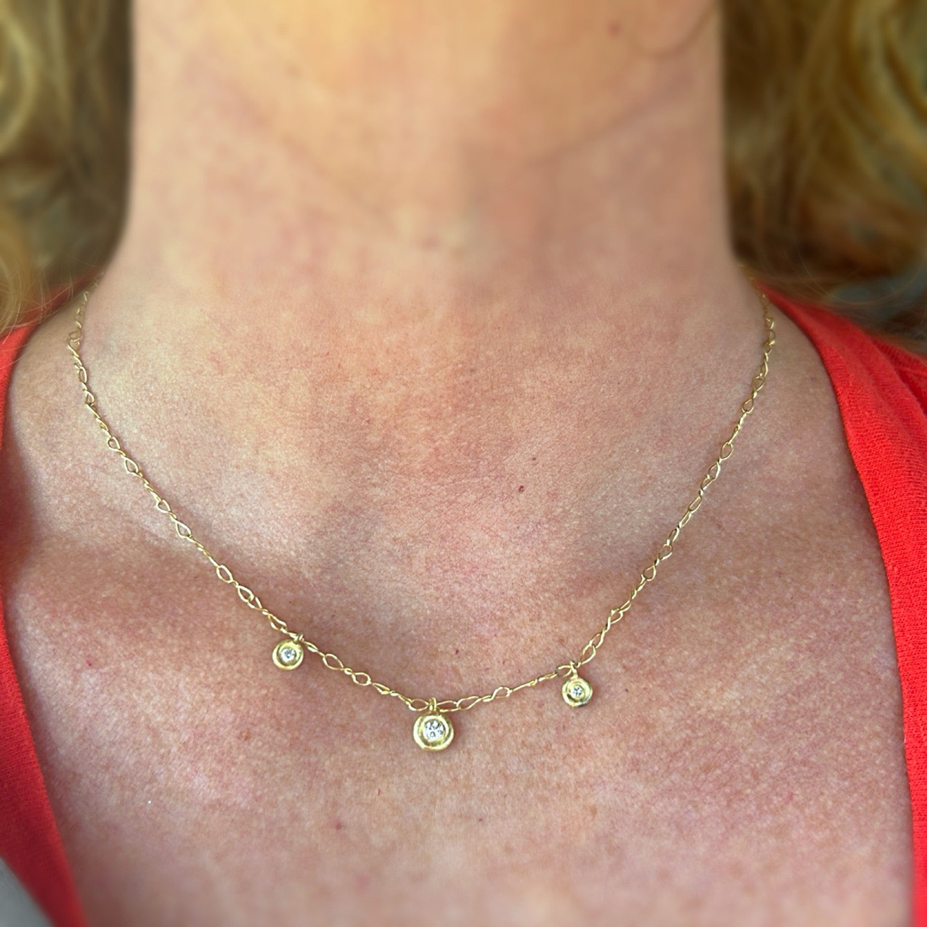 Petite Diamond Dewdrop Necklace
