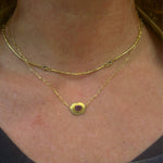 Garnet Saturn Necklace