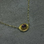 Garnet Saturn Necklace