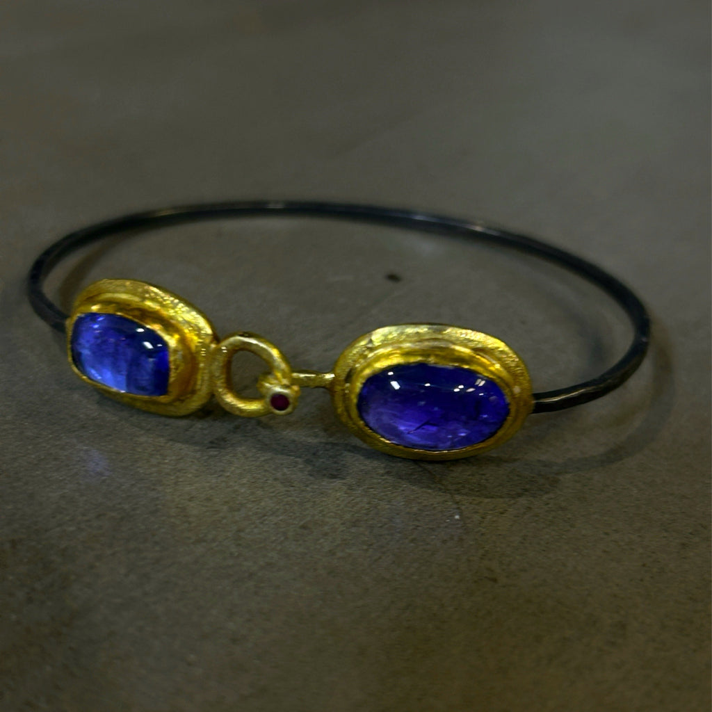Twin Tanzanite Bangle