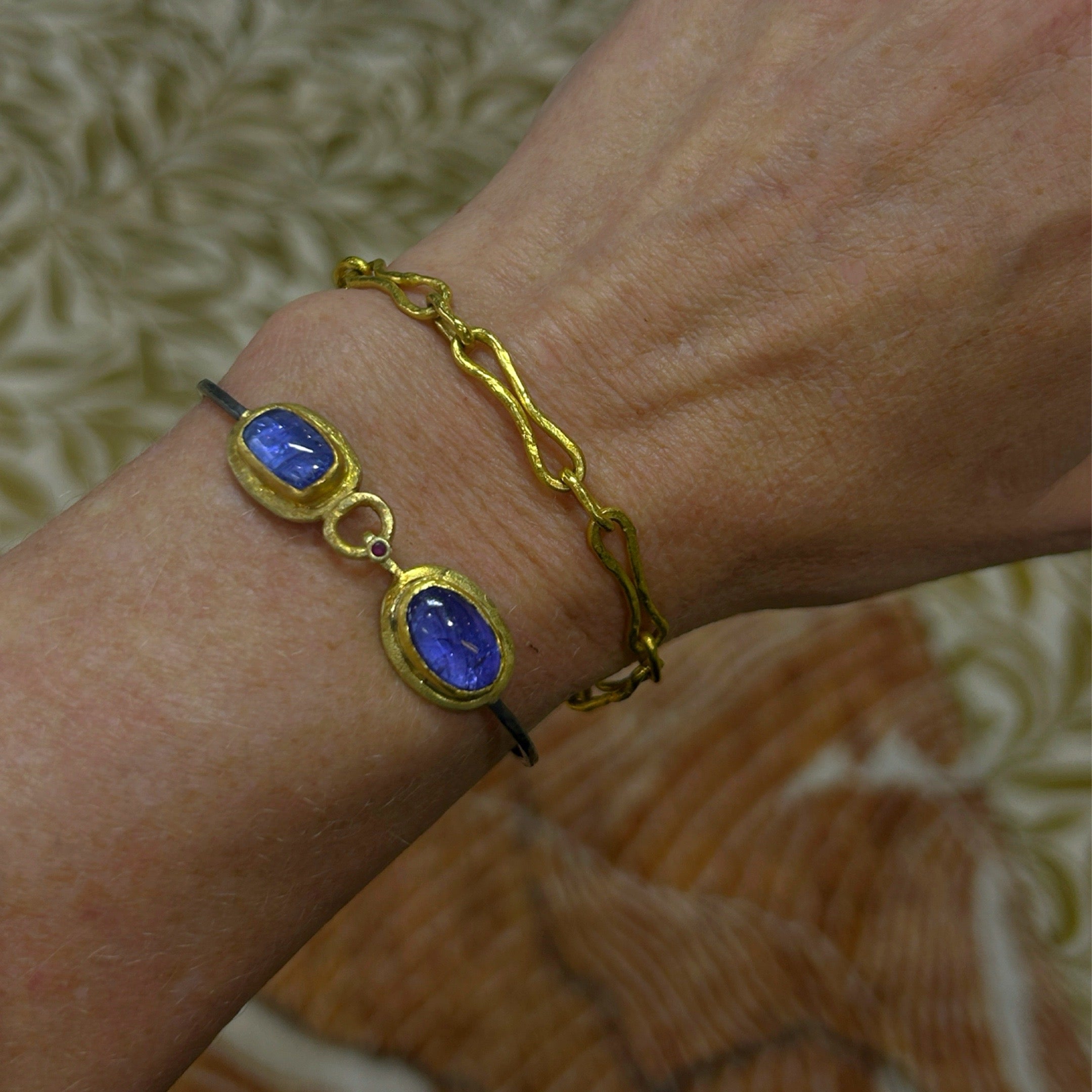 Twin Tanzanite Bangle