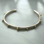 Silver and 18k Dottie Cuff