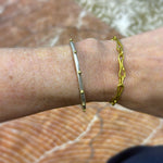 Silver and 18k Dottie Cuff