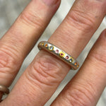 Shoreline Stack Rings and Rainbow Sapphire stack