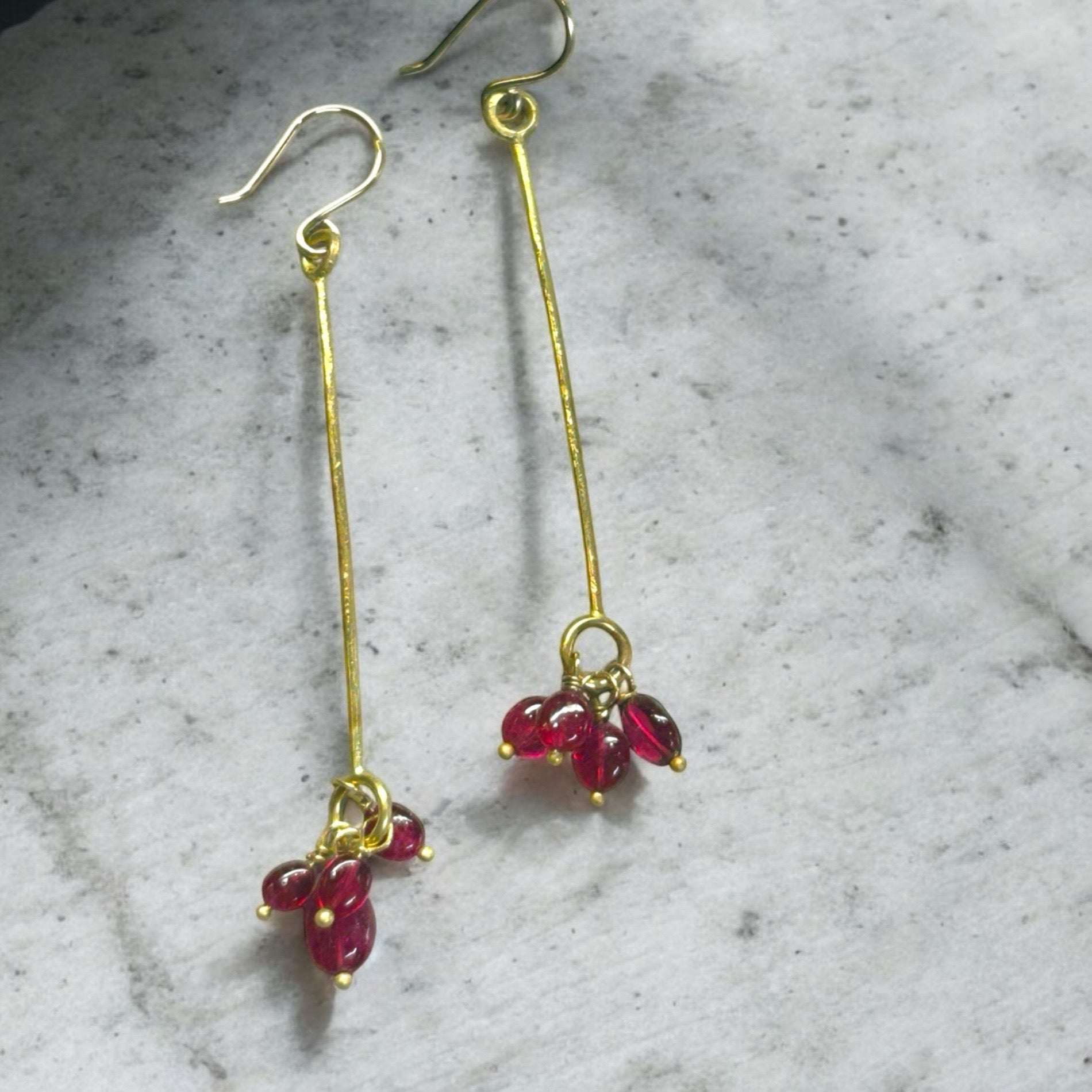 Ruby Rain Earrings