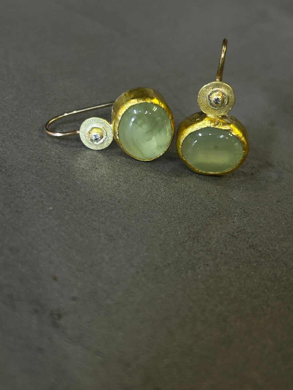 Green Amethyst Bobble earrings