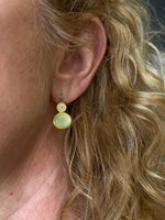 Green Amethyst Bobble earrings