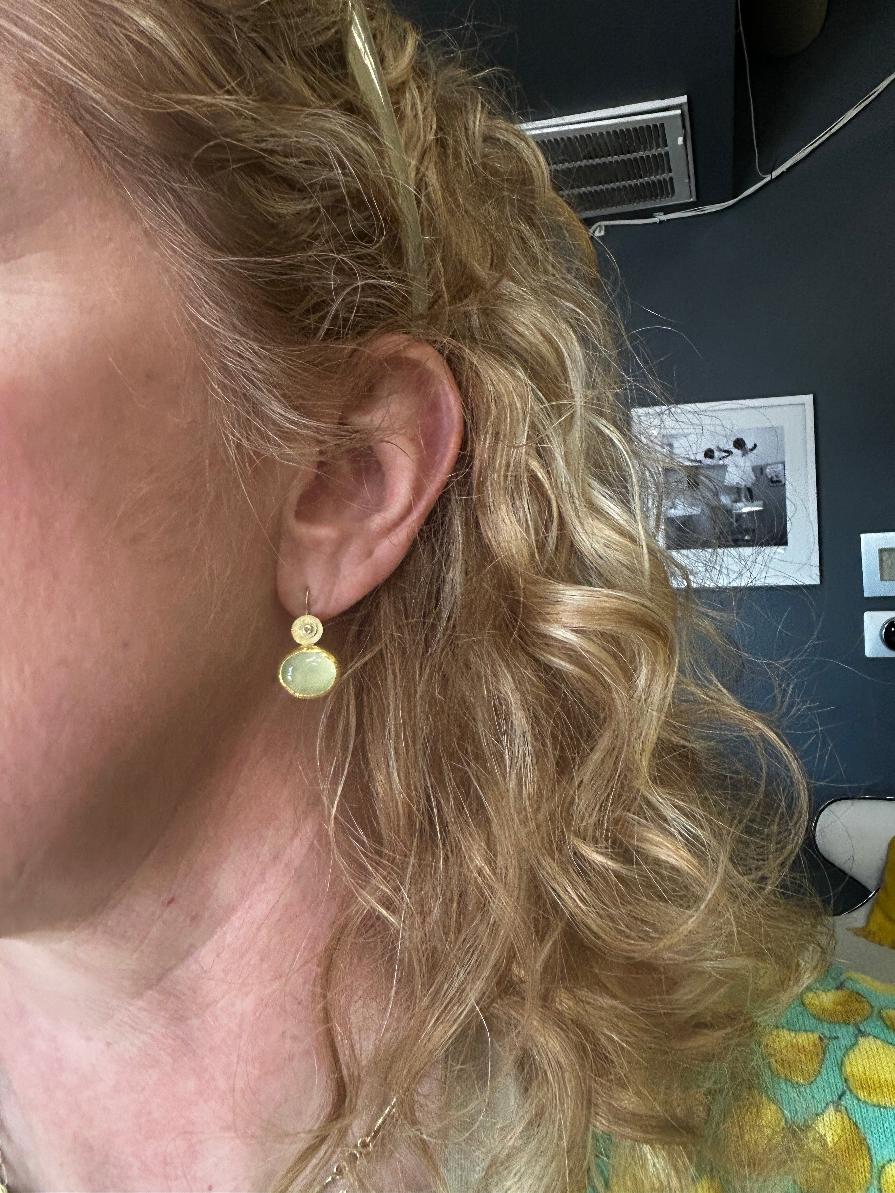 Green Amethyst Bobble earrings