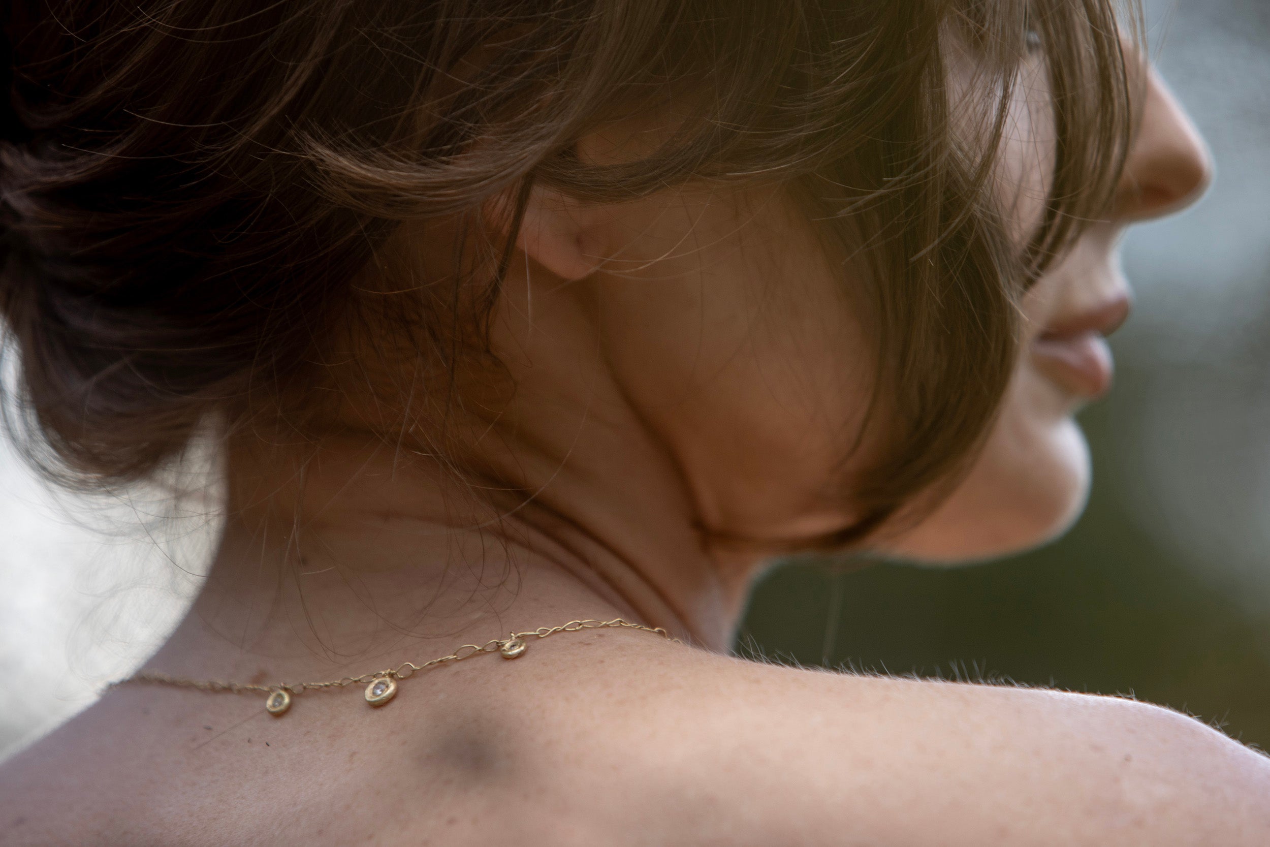 Petite Diamond Dewdrop Necklace