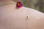 Garnet Saturn Necklace