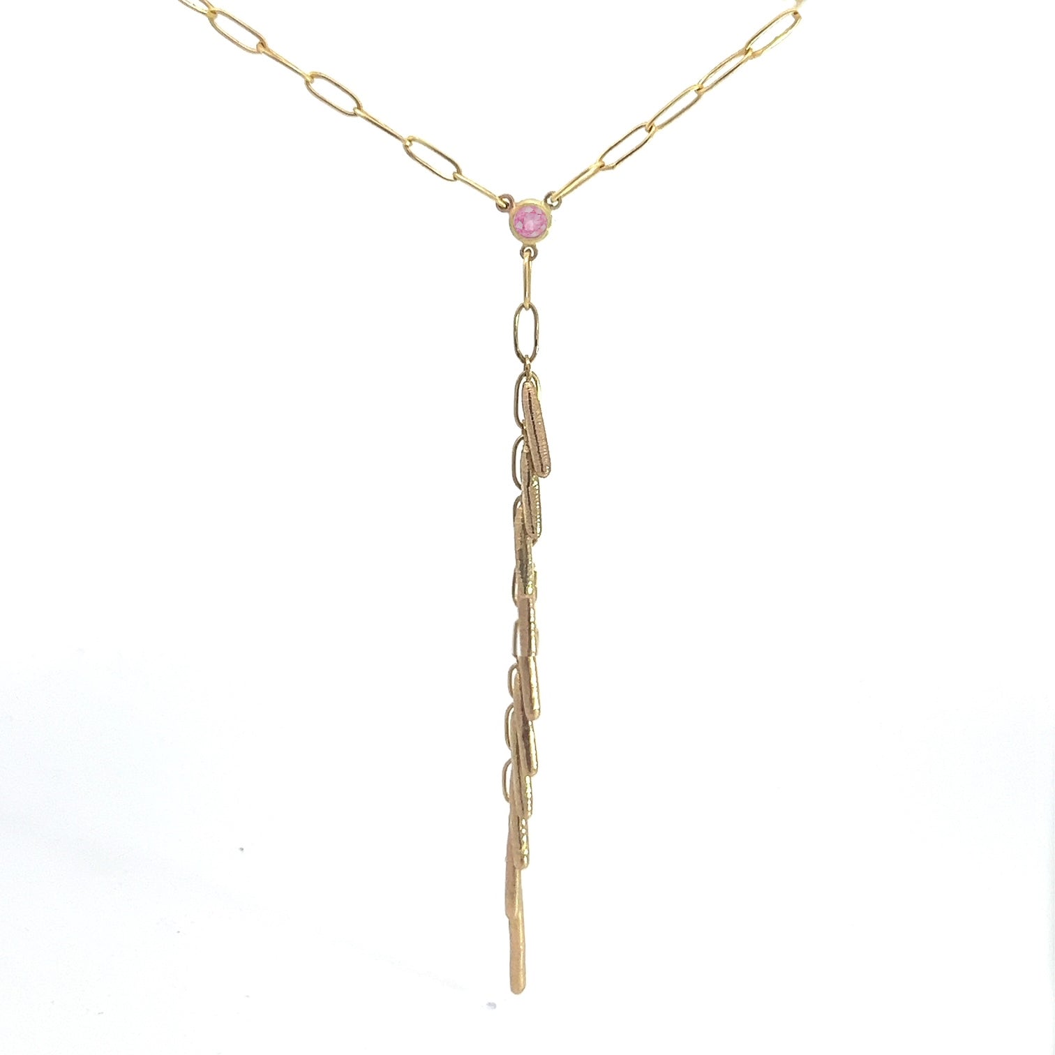 Golden waterfall necklace