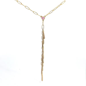 Golden waterfall necklace