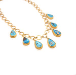 Persian turquoise circles necklace