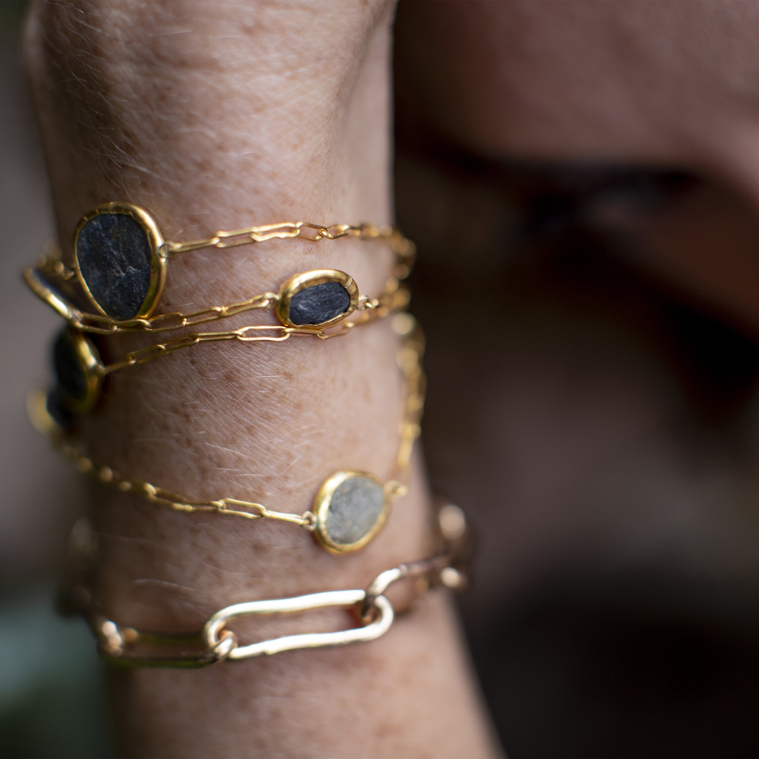 4 strand slate bracelet