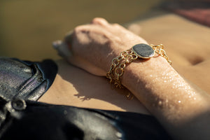 double slate link bracelet