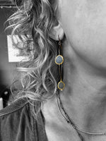 double slate dangle hoop