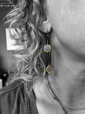 double slate dangle hoop