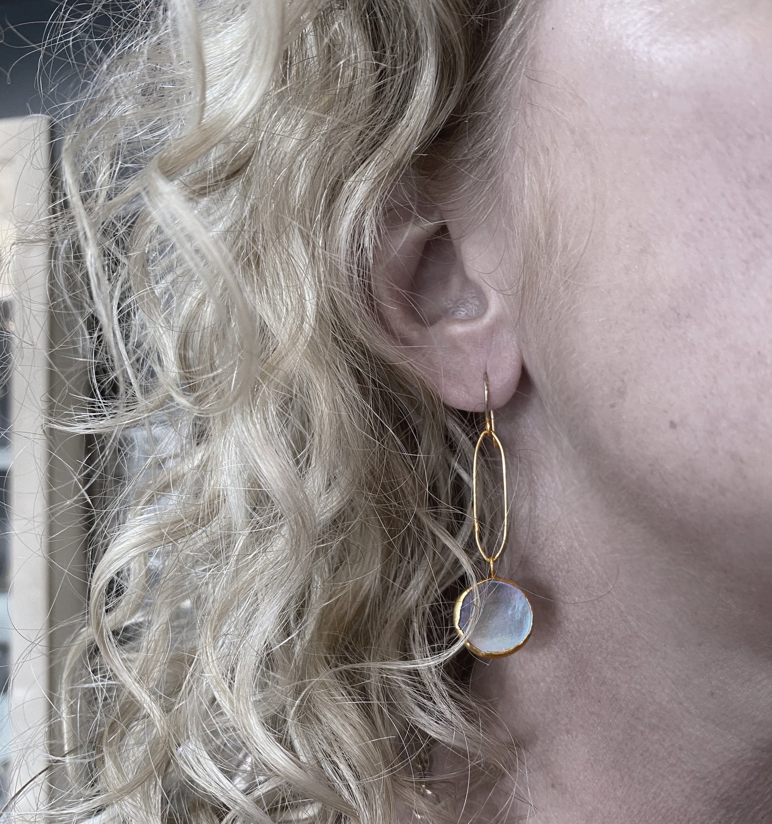 Mother of Pearl Dangle Earrings