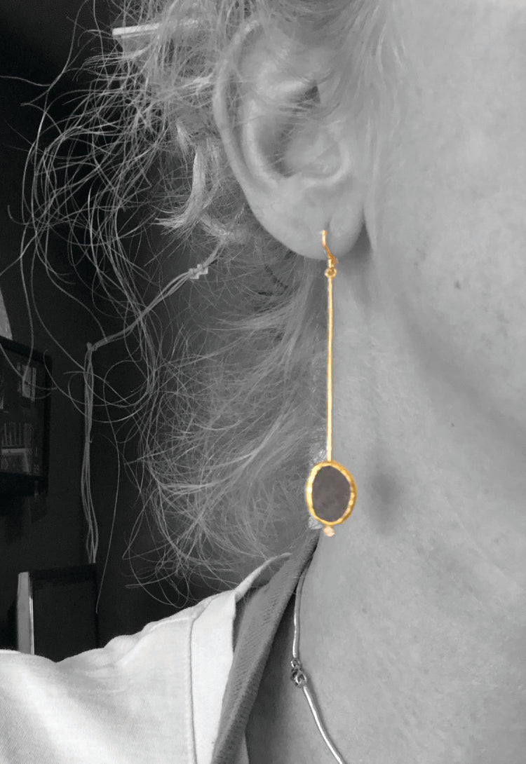 slate on stick earrings
