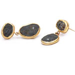 slate stud and dangle earrings
