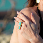 Long turquoise ring