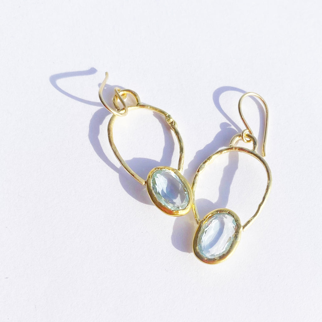 Aquamarine hoops
