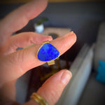 Boulder opal ring