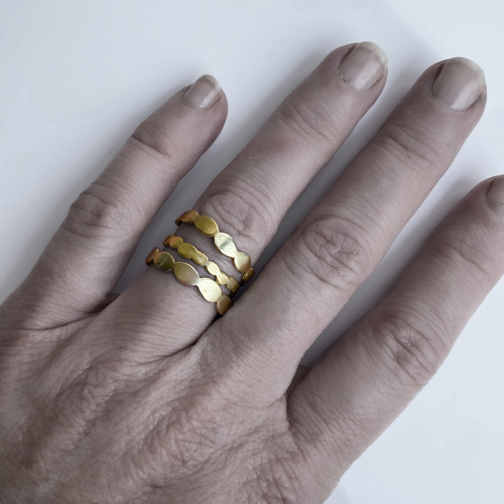 18k gold cloud rings