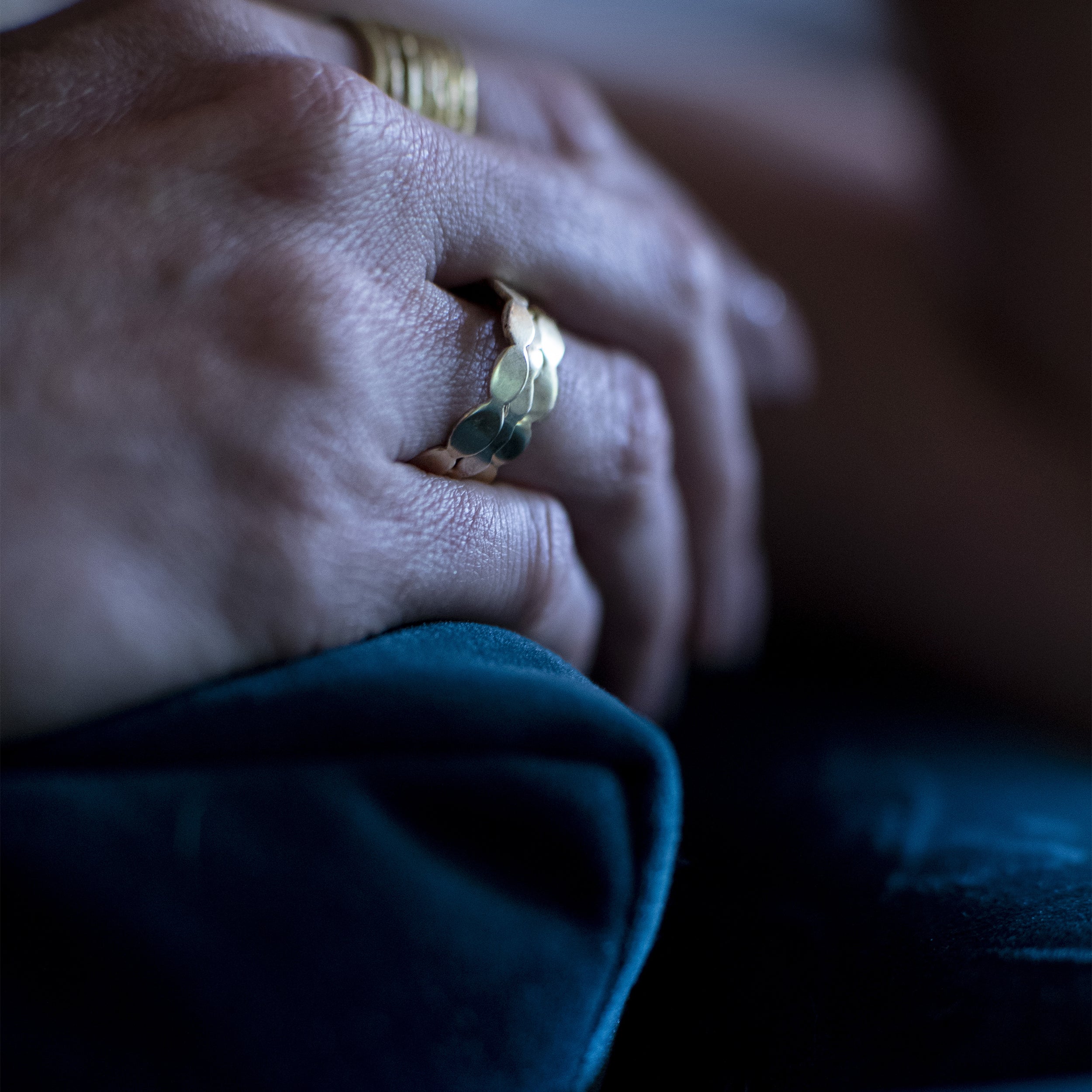 18k gold cloud rings