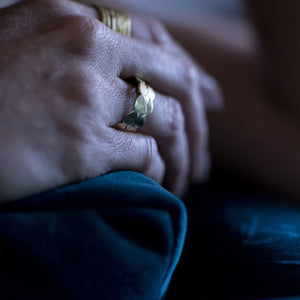 18k gold cloud rings