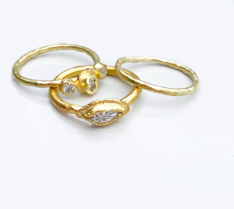 Ancient Egypt Diamond Stack Rings