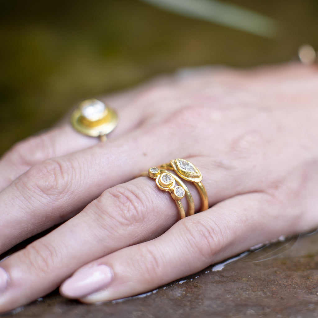 Ancient Egypt Diamond Stack Rings