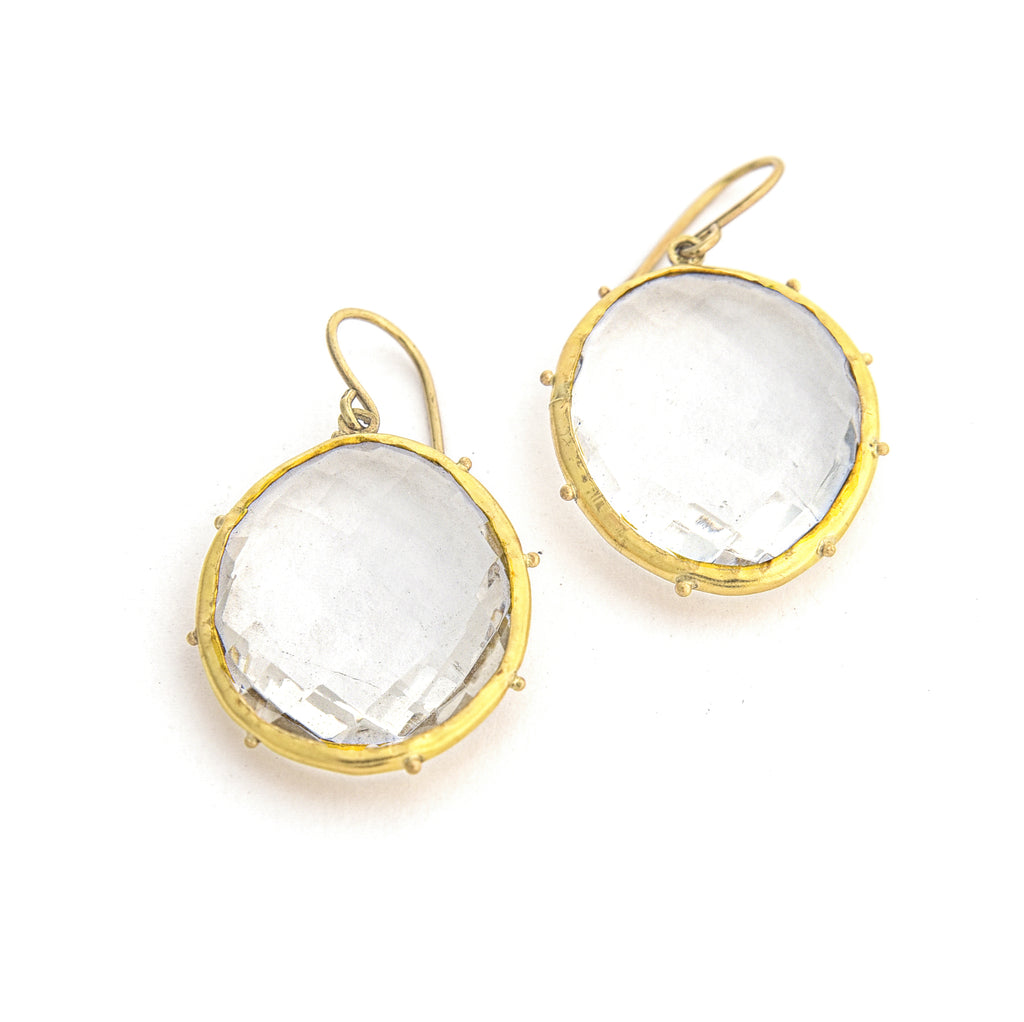 Faceted Clear quartz Ear Wrap