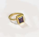 Rhodolite garnet ring