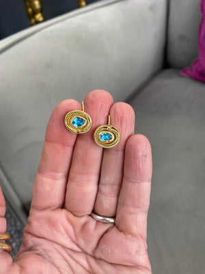 Blue Topaz Nest Earrings