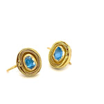 Blue Topaz Nest Earrings