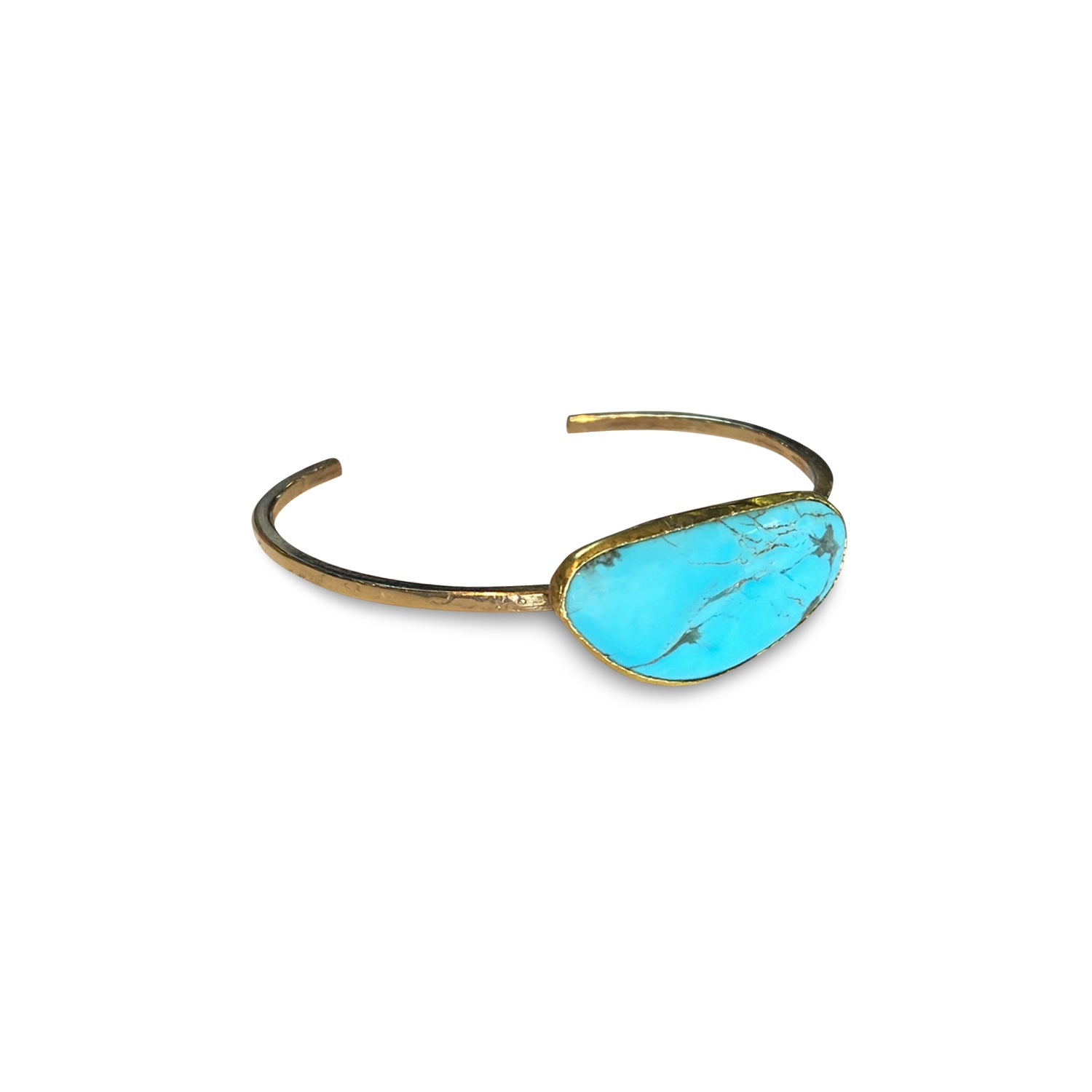 turquoise gold cuff