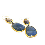 Labradorite and Dendrite Opal earrings